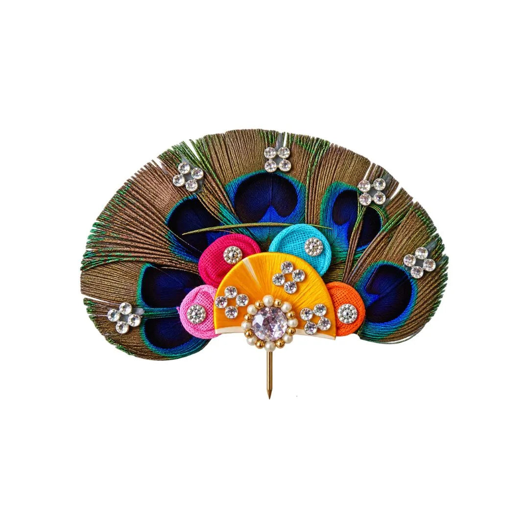 Fancy Peacock Feather Kalangi for Laddu Gopal & Krishna Pagdi