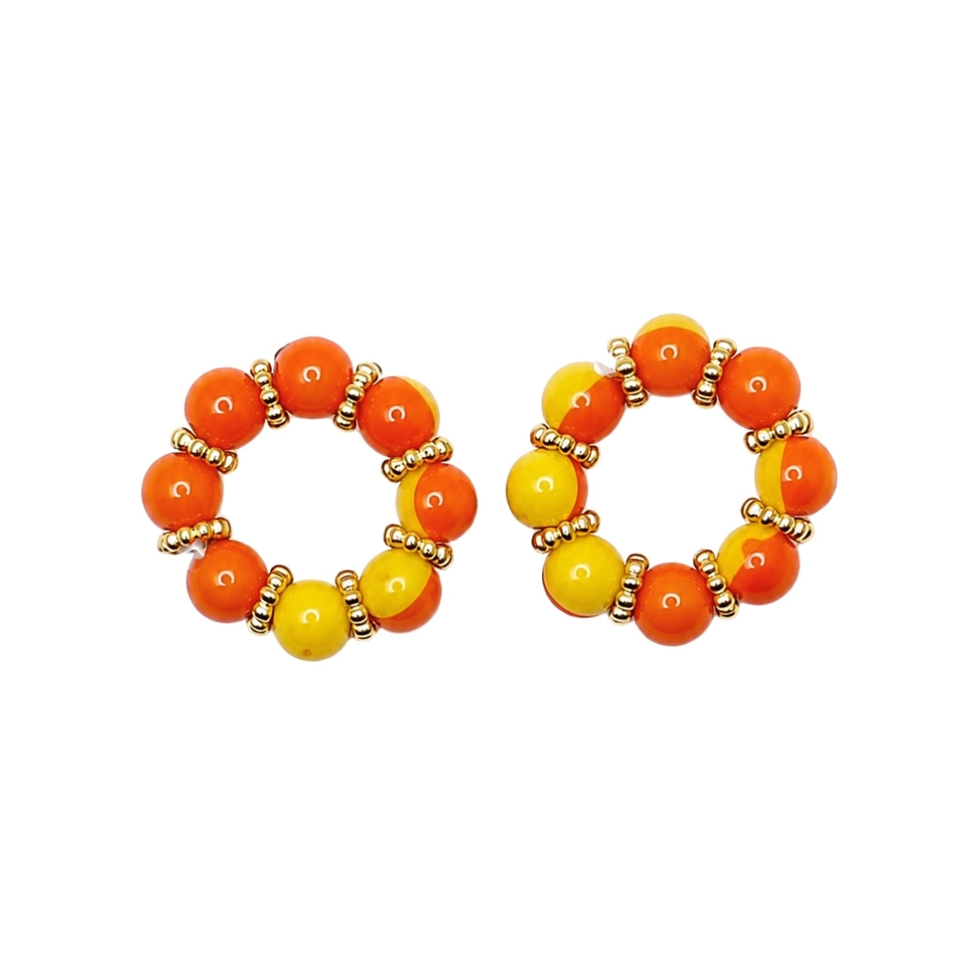 Beautiful Orange & Yellow Pearl Kangan for Laddu Gopal (Sizes 0-5)