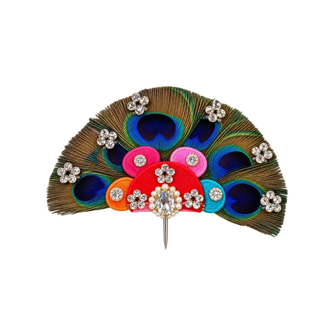 Handcrafted Peacock Feather Kalangi for Laddu Gopal & Turban Ornament