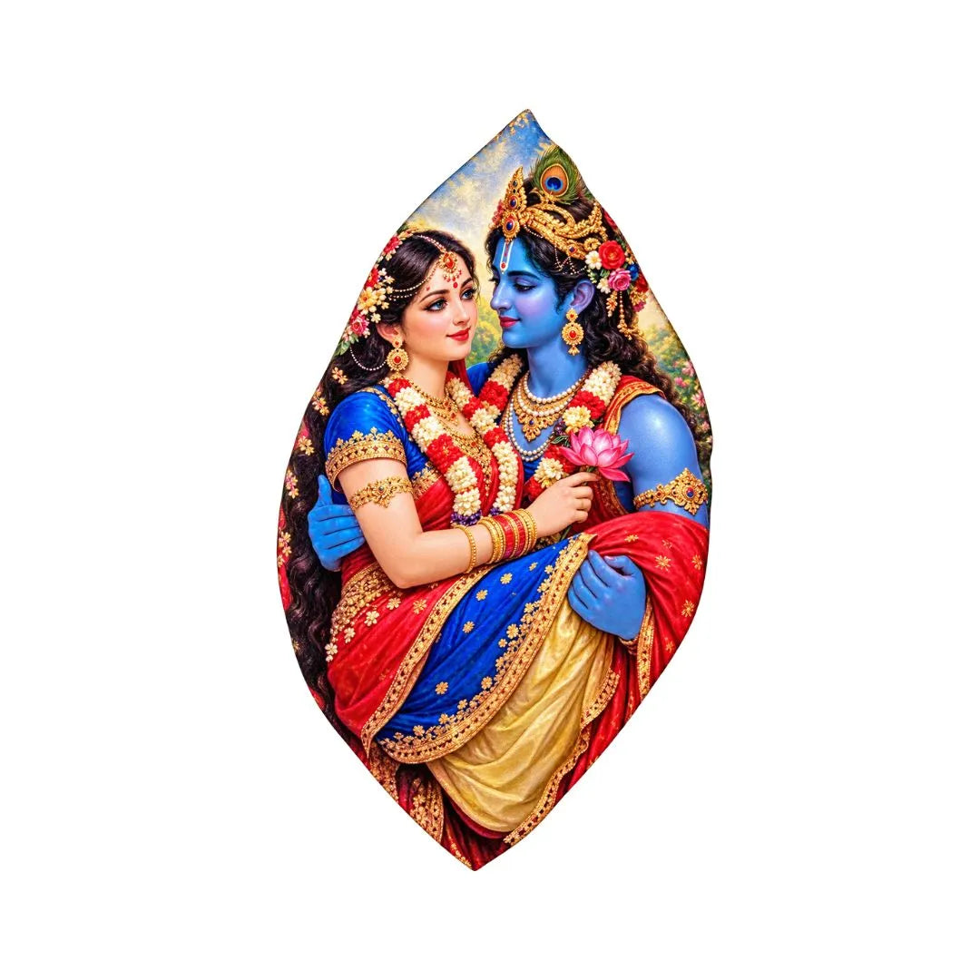 Radha Krishna Printed Cotton Gomukhi Japa Mala Bag