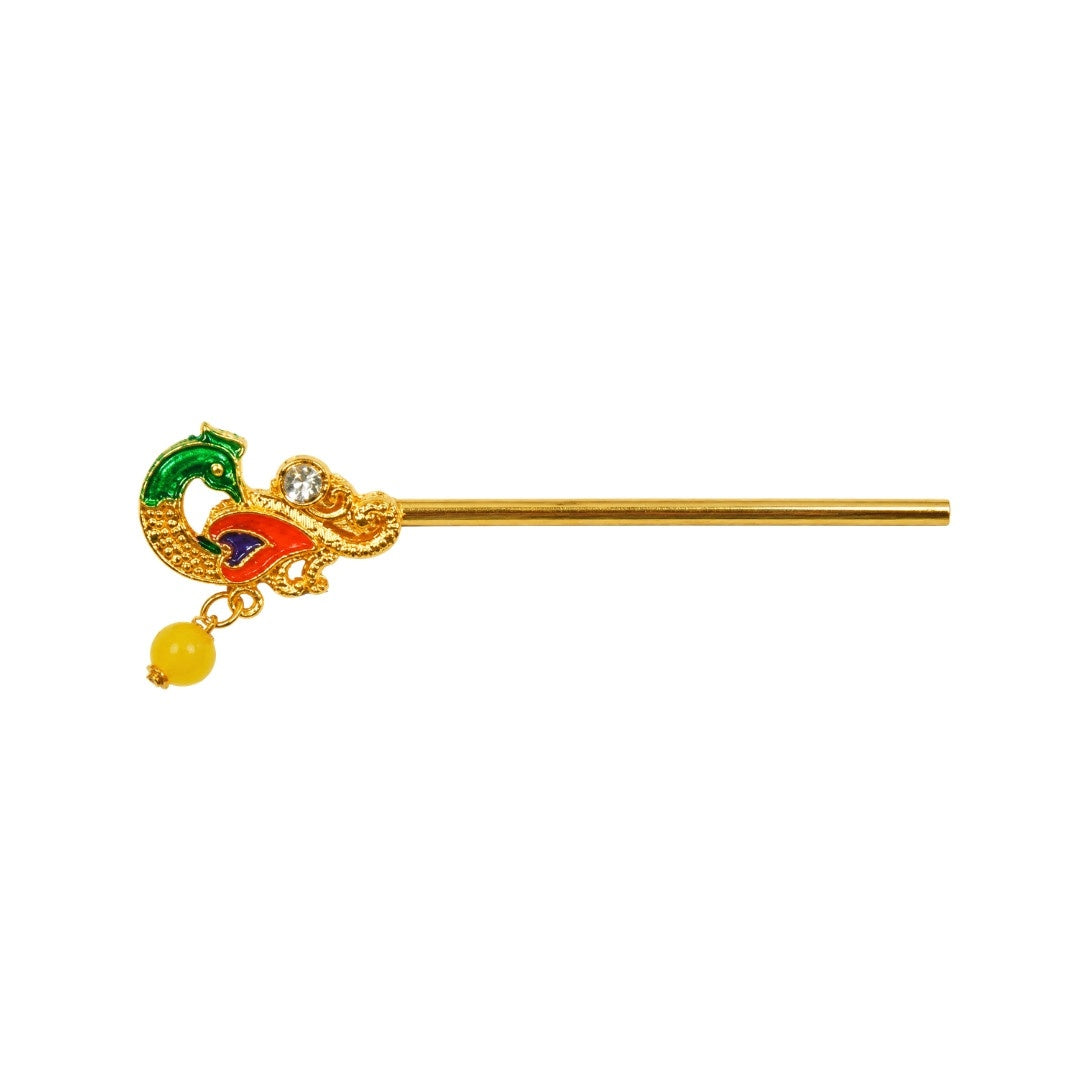 Golden Green and Yellow Laddu Gopal Bansuri Thakur Ji Fancy Murli