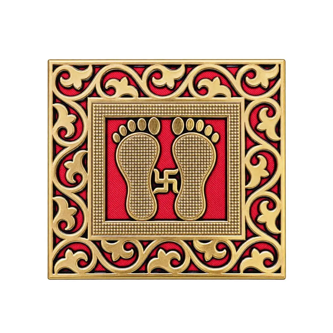 Golden Laxmi Ji Charan Sticker for Diwali Puja