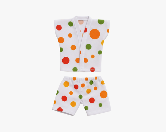 Dot Printed Cotton Night Dress for Ladoo Gopal Lordkart