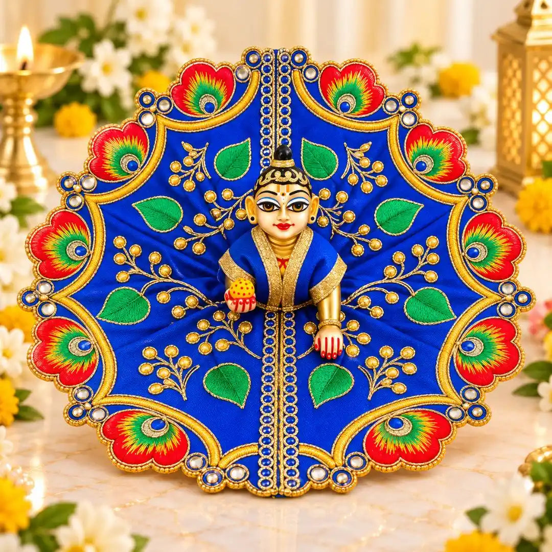 Fancy Kanha ji Poshak Blue Color for Laddu Gopal
