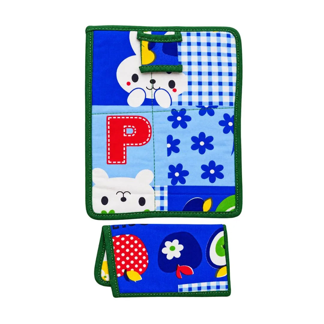 Blue Printed Cotton Bedding Set for Laddu Gopal Bed Sheet, Pillow & Chadar (6x8 Inch)