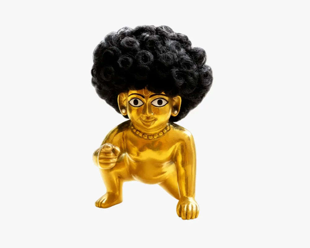 Decorative Curly Hair Wig for Laddu Gopal Lordkart