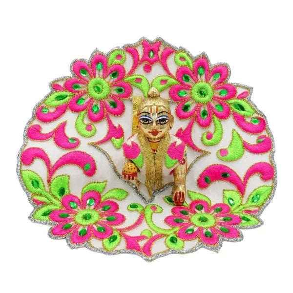 Designer Floral Embroidered Dress for Laddu Gopal ji