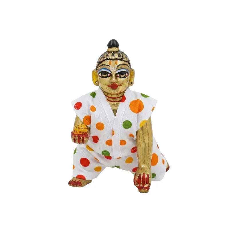 Dot Printed Cotton Night Dress for Ladoo Gopal - Lordkart