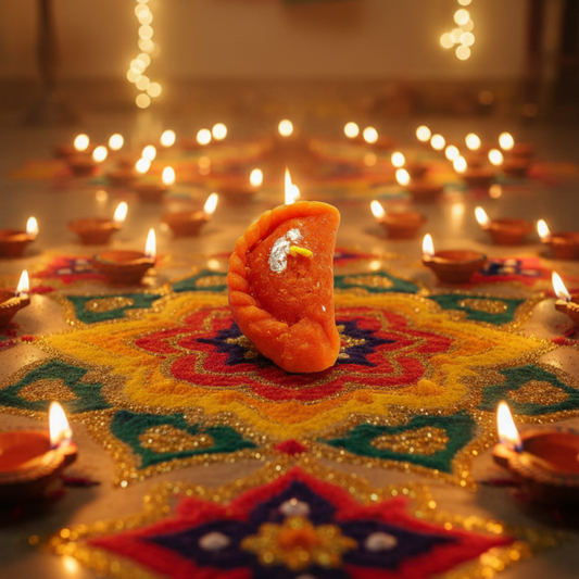 floral candles for festival decoration