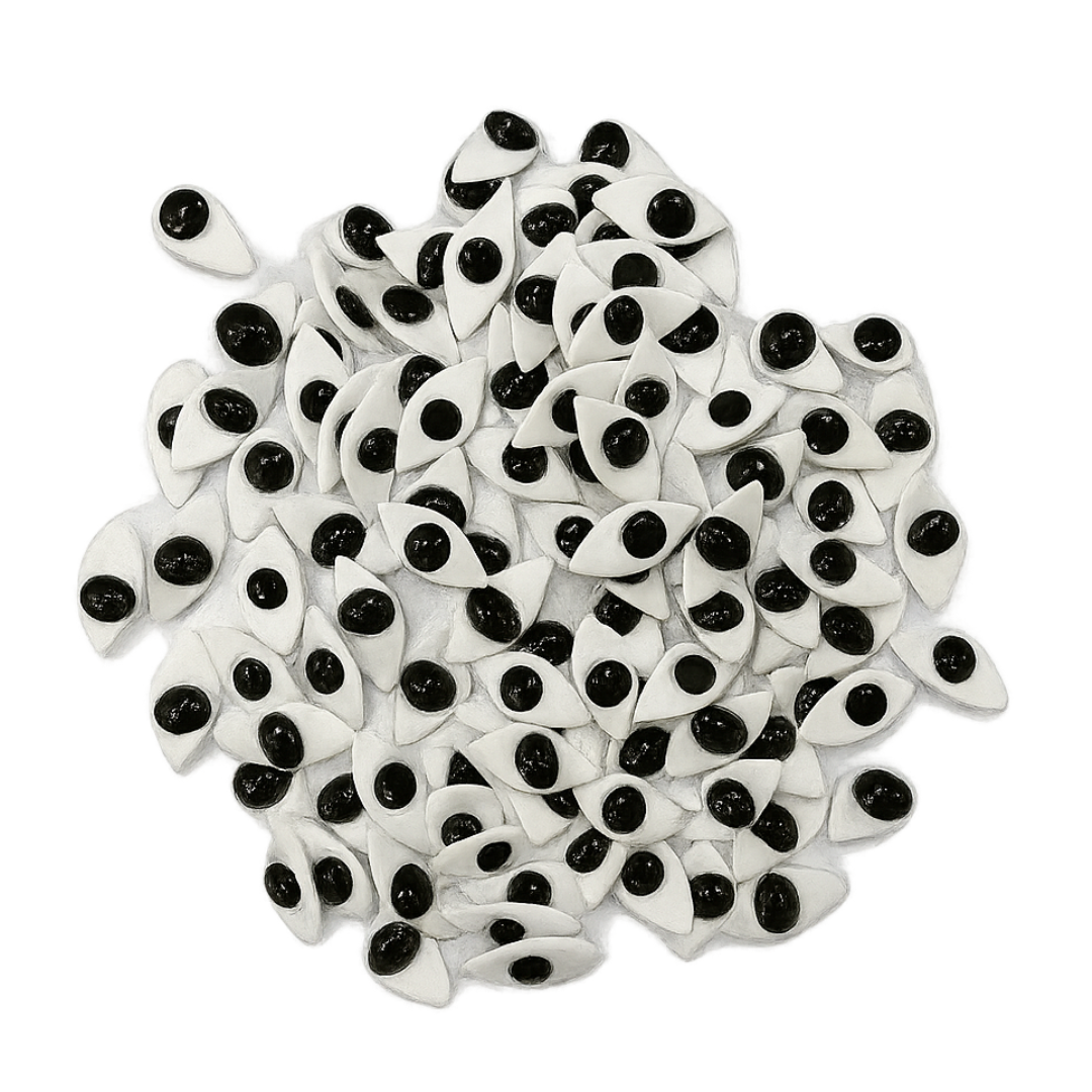 Premium Laddu Gopal Idol Eyes Pair Black and White Netra for Krishna and Other Deity Idols