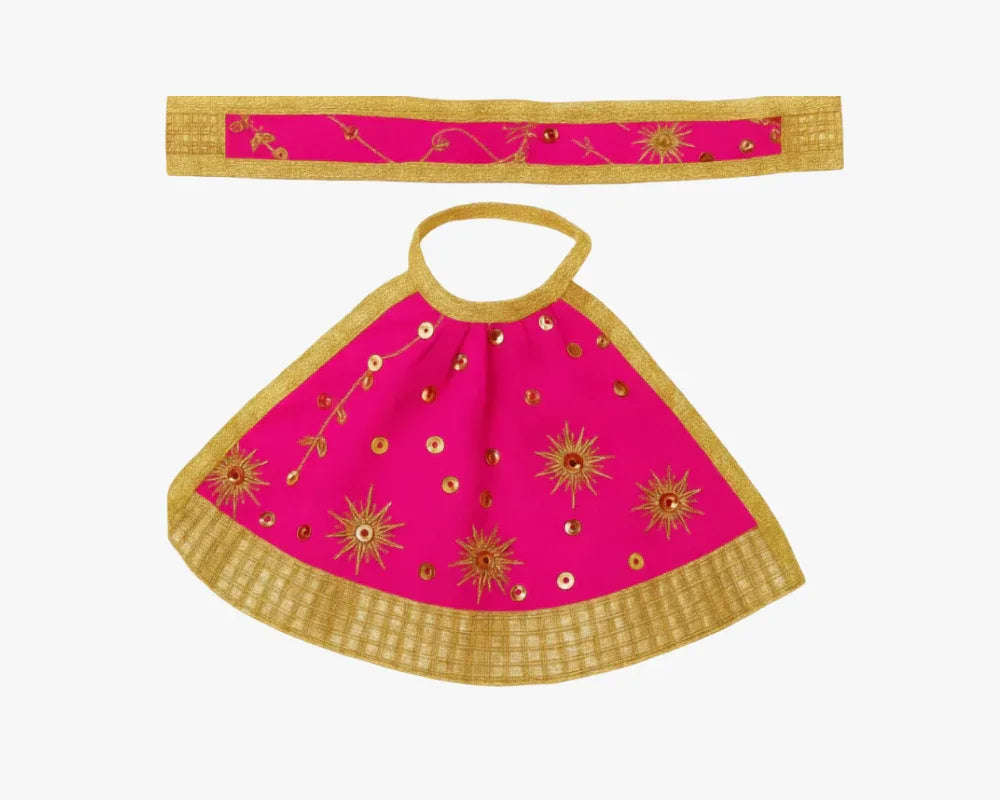 Maa Durga Pink Color Lehenga Chunri with Patka Lordkart