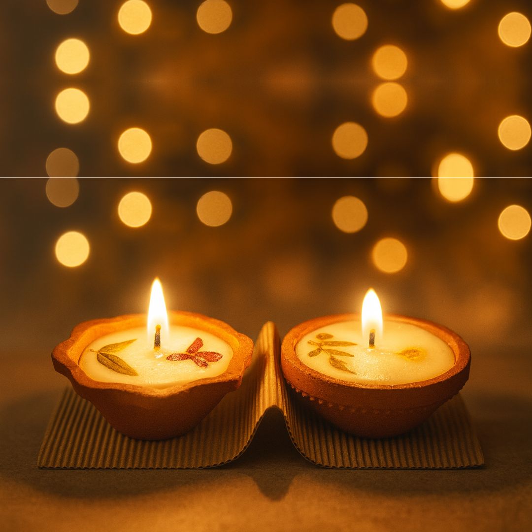 pastel flower candles