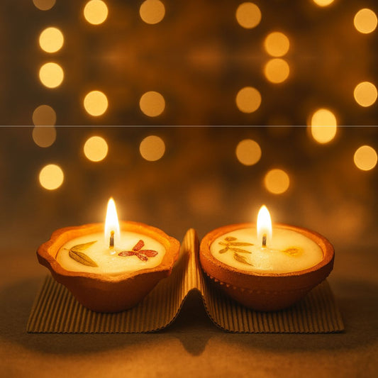 pastel flower candles