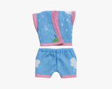 Cloud Printed Sky Blue Cotton Night Suit for kanha ji Lordkart