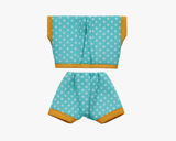 Sky Blue Cotton Summer Night Suit for Laddu Gopal Lordkart