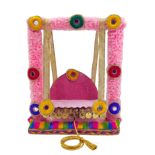 Beautiful Pink Laddu Gopal Jhula for Bal Gopal