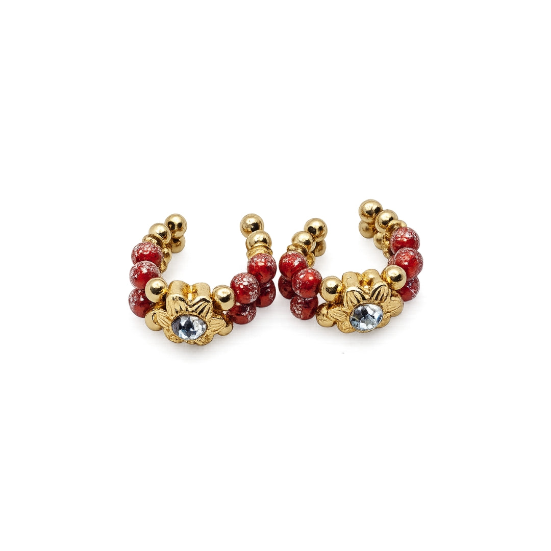 Heavy Designer Red Jarkan Kangan for Laddu Gopal, Size 0 to 6
