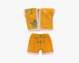 Star Printed Yellow Summer Night Dress for Kanha Ji Lordkart