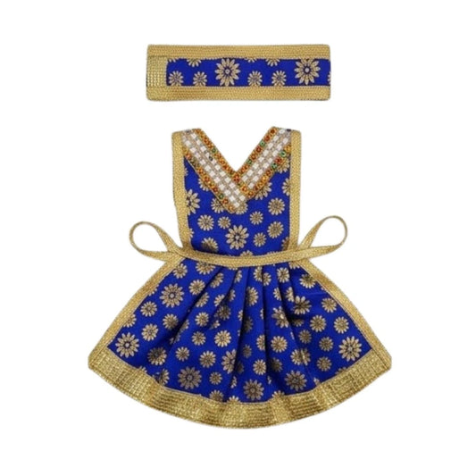 Premium Blue Mata Rani Lehenga Patka Dress Set for Navratri & Festive Pooja