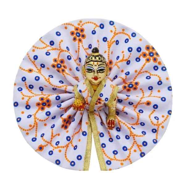 Laddu Gopal Cotton Orange Dress for Summer