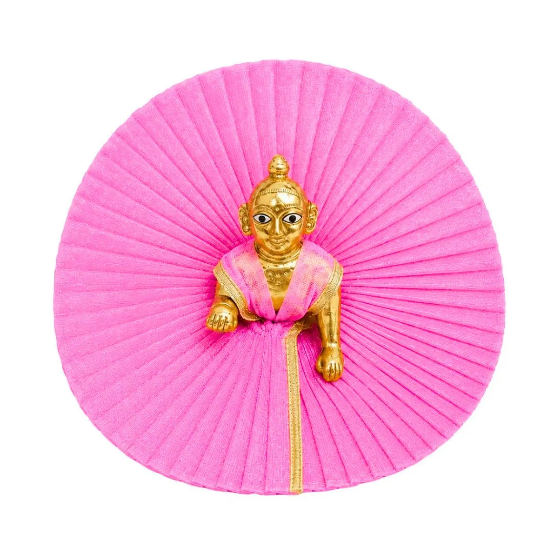Striking Rose Pink Laddu Gopal Summer Net Dress