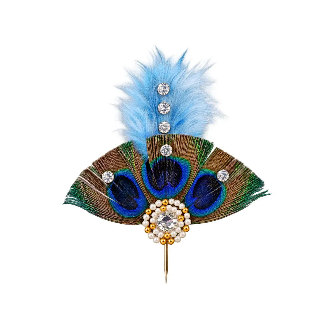 Royal Peacock Feather Kalangi for Laddu Gopal Mukut