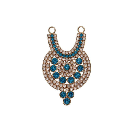 Handcrafted 2-Inch Blue & White Stone Haar for Laddu Gopal