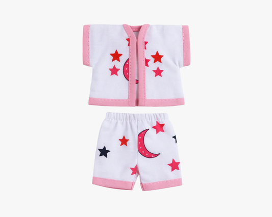 Star & Moon Printed Pink Cotton Night Suit for Kanha ji Lordkart