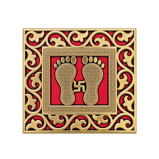 Golden Laxmi Ji Charan Sticker for Diwali Puja