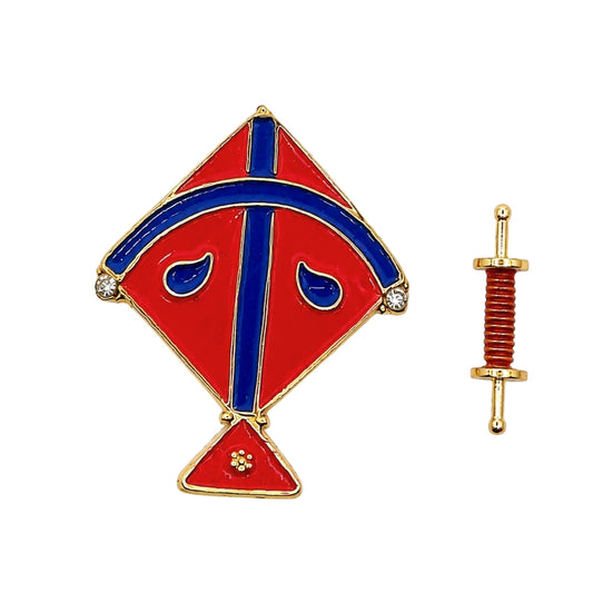 Beautiful Meenakari Red and Blue Kite Combo for Kanha Ji Shringar