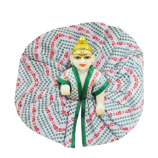 Beautiful Green Printed Dress for Laddu Gopal