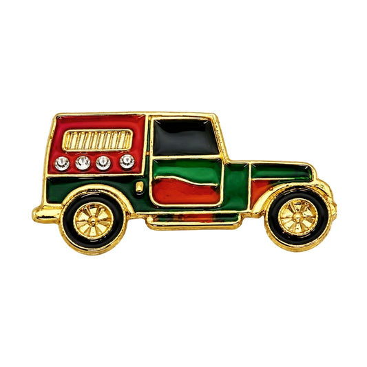 Premium Red and Green Metal Jeep Toy for Laddu Gopal Sringar