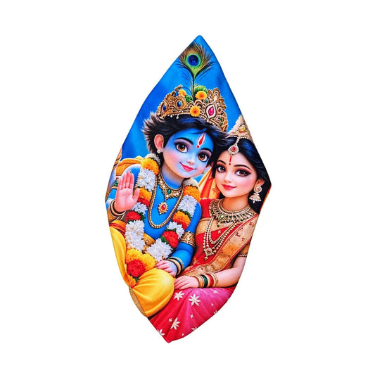 Radha Krishna Printed Cotton Gomukhi Japa Mala Bag