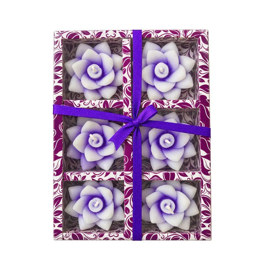 Fragrance Floating Lotus Candles Set of 6 for Diwali Decoration, Pooja & Home Decor