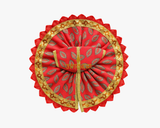 Leaf Printed Red Summer Poshak For Bal Gopal Lordkart