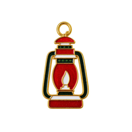 Red & Green Decorative Metal Lantern for Laddu Gopal