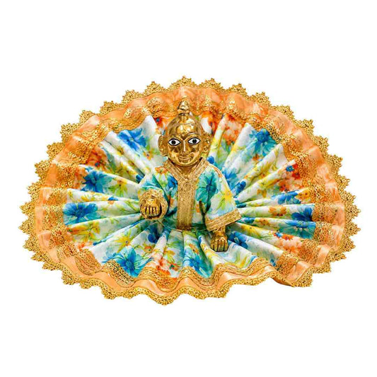 Light Blue Floral Laddu Gopal Summer Dress Thakur Ji Poshak