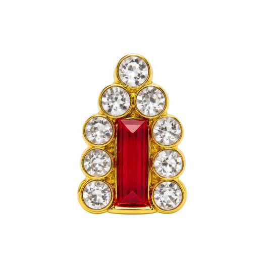 Beautiful Golden and Red Rhinestone Tilak for Laddu Gopal Ji Shringar - Lordkart