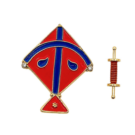 Beautiful Meenakari Red and Blue Kite Combo for Kanha Ji Shringar - Lordkart