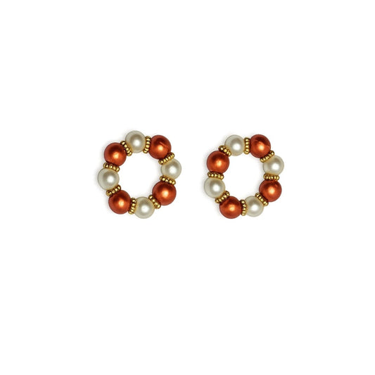 Beautiful Orange Pearl Kangan Set for Laddu Gopal & Kanha Ji (Sizes 0-6) - Lordkart