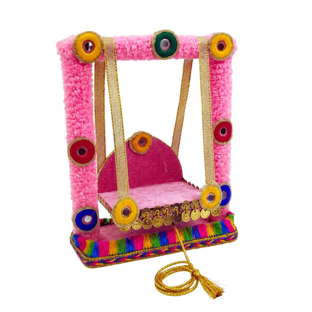 Beautiful Pink Laddu Gopal Jhula for Bal Gopal - Lordkart