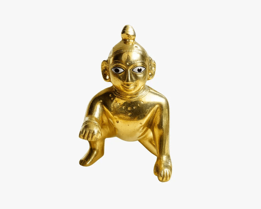 Brass Laddu Gopal Murti Statue for Home - Lordkart