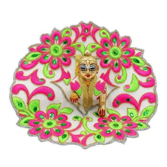Designer Floral Embroidered Dress for Laddu Gopal ji - Lordkart
