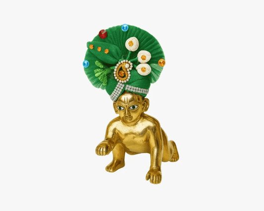 Designer Flower Work Pagdi for Bal Gopal Idol - Lordkart