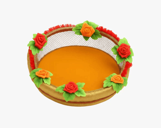 Handcrafted Yellow Flower Tokri for Laddu Gopal - Lordkart