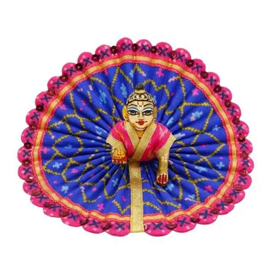 Lace Decorated Blue Laddu Gopal Summer Dress - Lordkart