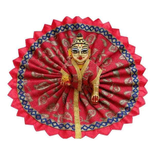 Leaf Printed Pink Summer Poshak For Bal Gopal