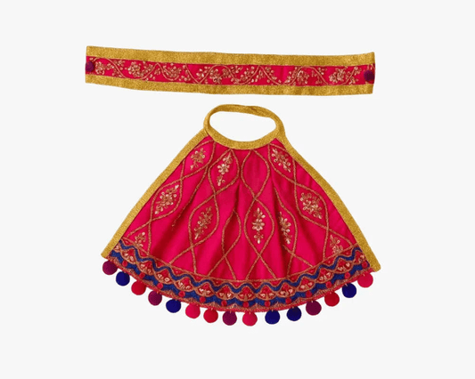 Pink Lehenga Chunri with Patka for Maa Durga - Lordkart