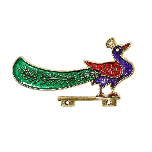 Premium Blue and Green Metal Peacock Decor for Laddu Gopal Sringar - Lordkart