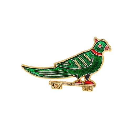 Premium Gold and Green Metal Parrot for Laddu Gopal Sringar - Lordkart